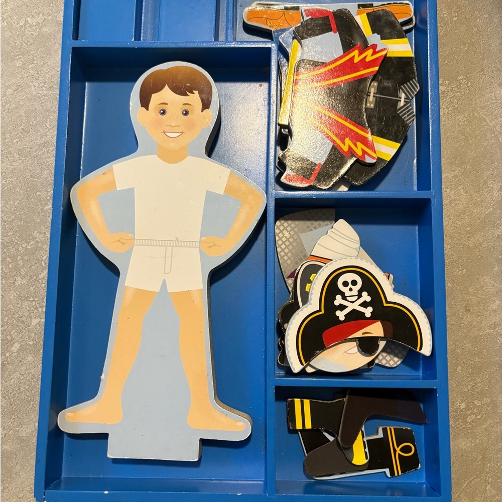 Magnetic Dress-Up Toy Set with Pirate and Superhero Costumes